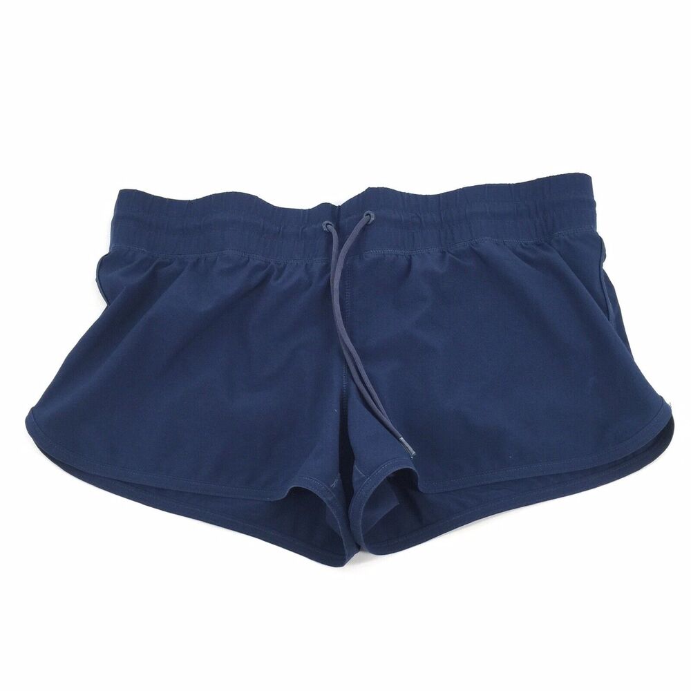 Land's End Elastic Waist Shorts Size 4 Womens Dark Navy Blue Small Pull On S
